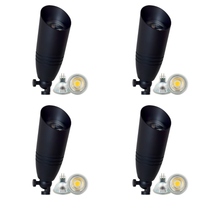 SPB06 4x/8x/12x Package 12V Low Voltage LED Outdoor Landscape Brass Spotlight with 5W 3000K Bulb