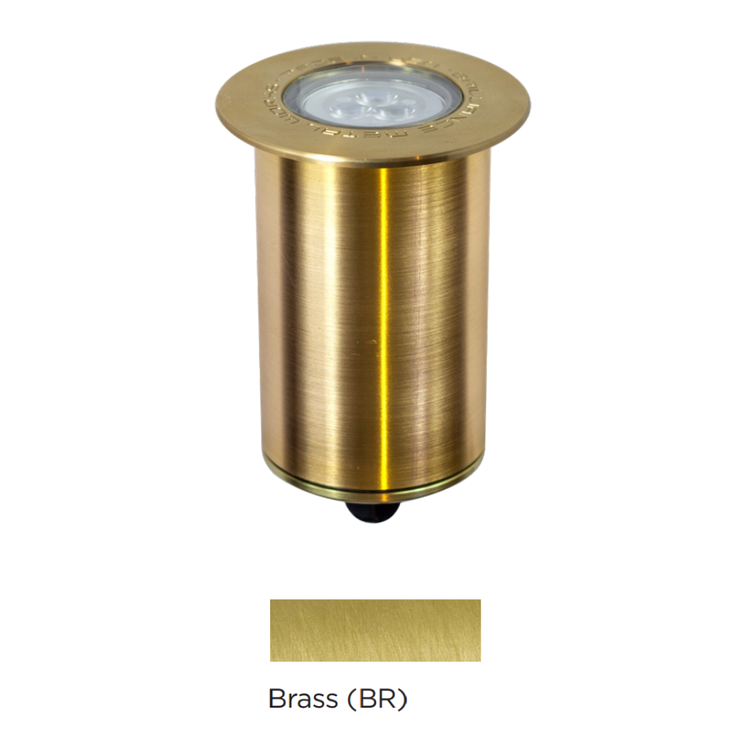 Brilliance Carlsbad Flange Low Voltage MR16 Brass Flat-Top In-Ground Well Light Outdoor Landscape Lighting