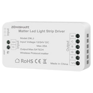 ZML3 Matter Over WiFi LED Strip Light Controller RGBCW - Smart LED Driver Compatible with Alexa, Google Home, and Apple Home App