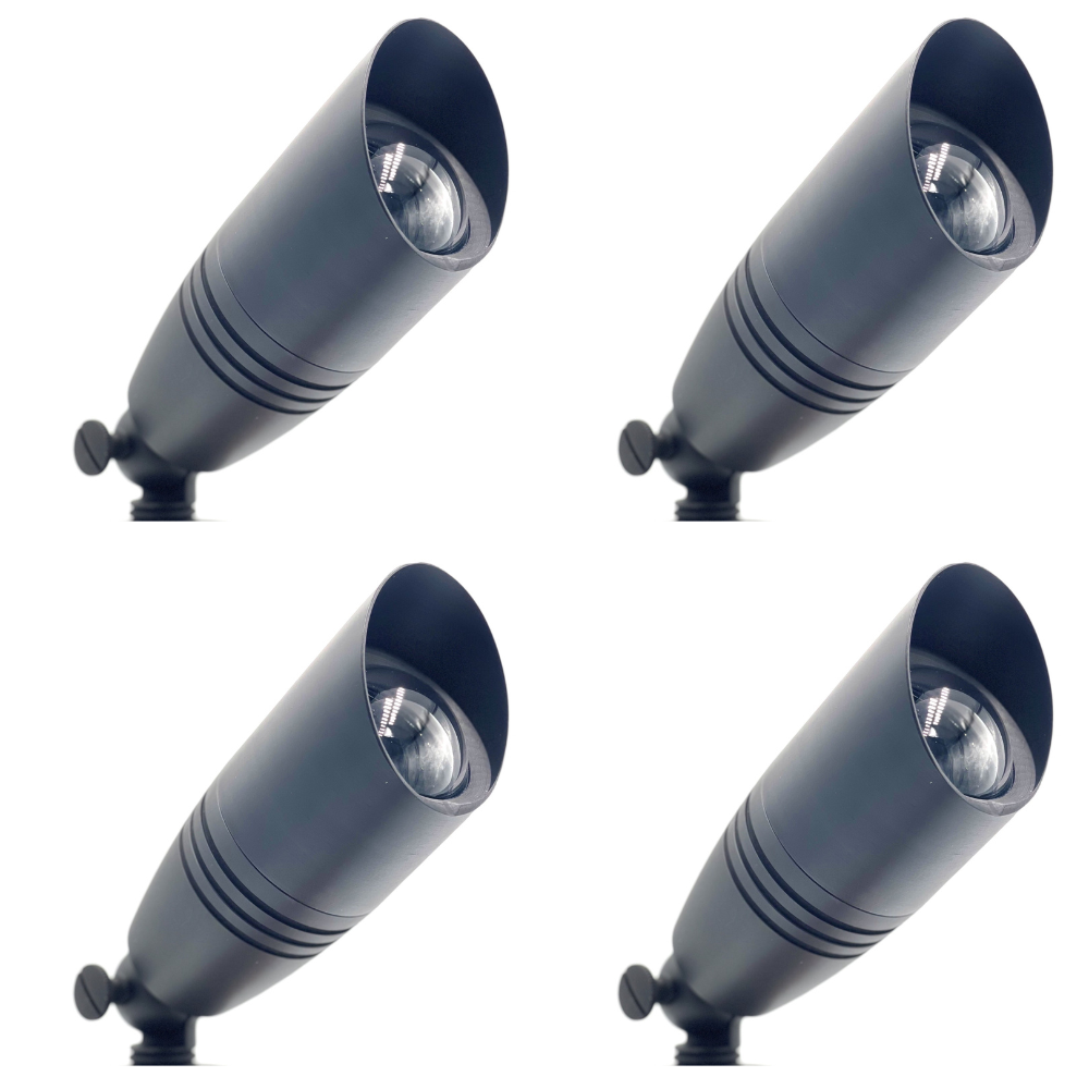 Tulay Black Brass Spot Light 4x/8x/12x MR16 5W 2700K Package Low Voltage Landscape Lighting