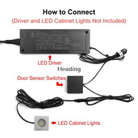 ID20 Double Door Operated Infrared Sensor Switch LED Automatic Controlling with JST Male and Female Connector