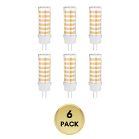 6-Pack 6W G4 12V AC/DC 2700K 600LM Non-Dimmable SMD Bi Pin LED Capsule Bulb Energy Efficient Light Package