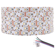 SL12 Bendable Strip Light RGB+6000K Daylight 4-in-1 5050 3.66W/ft 12mm DC12V Low Voltage LED Indoor IP20 UL SMD Tape Light - RGB + 3000K Warm White