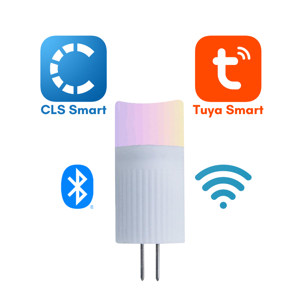 G4 RGB 2W 12V Color Changing Bluetooth or Wi Fi Control Low Voltage IP65 Light Bulb for Outdoor Landscape Lighting LL4R