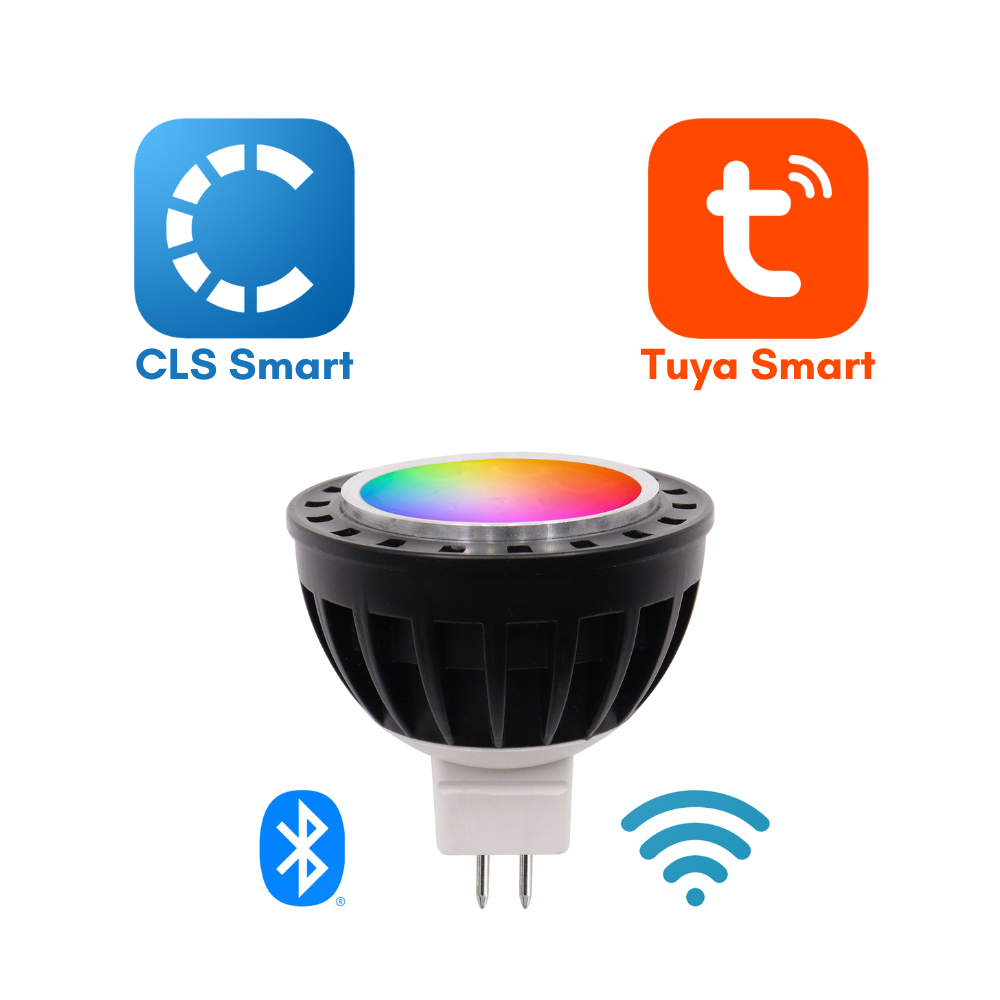 MR16 5W RGBW 2700K Smart WIFI LED Light Bulb, Energy Saving Color Changing 12V 45°/60°, Bluetooth/WiFi Control, IP65 (LL16R)