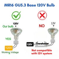 4-Pack MR16 5W 110V-130V GU5.3 LED Bulbs Dimmable Energy Saving Light 120 Degree Beam Angle 120V Line Voltage