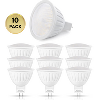 10-Pack MR16 7W 120V GU5.3 LED Bulbs Dimmable Energy Saving Waterproof Light Line Voltage