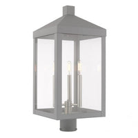 20586-80 Nyack Outdoor Classics 3 E12 Candelabra Base Light Bulb Socket Large Outdoor Post Top Lantern 24