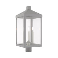 20586-80 Nyack Outdoor Classics 3 E12 Candelabra Base Light Bulb Socket Large Outdoor Post Top Lantern 24