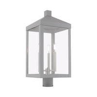 20586-80 Nyack Outdoor Classics 3 E12 Candelabra Base Light Bulb Socket Large Outdoor Post Top Lantern 24