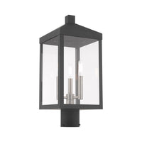 20592-76 Nyack Outdoor Classics 3 E12 Candelabra Base Light Bulb Socket Medium Outdoor Post Top Lantern 8.25