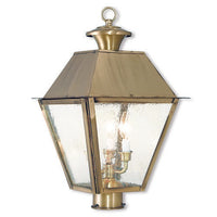 2169-01 Mansfield Candelabra Base Light Bulb Socket Large Outdoor Post Top Lantern 12