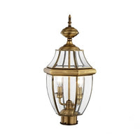 2254-01 Monterey Candelabra Base Light Bulb Socket Medium Outdoor Post Top Lantern 21.5