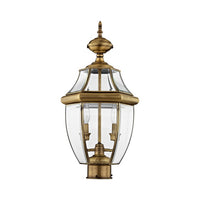 2254-01 Monterey Candelabra Base Light Bulb Socket Medium Outdoor Post Top Lantern 21.5