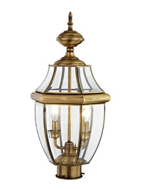 2254-01 Monterey Candelabra Base Light Bulb Socket Medium Outdoor Post Top Lantern 21.5