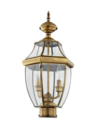 2254-01 Monterey Candelabra Base Light Bulb Socket Medium Outdoor Post Top Lantern 21.5
