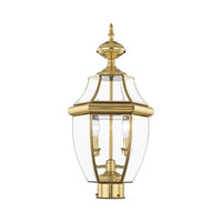 2254-02 Monterey Candelabra Base Light Bulb Socket Medium Outdoor Post Top Lantern 21.5