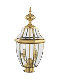 2254-02 Monterey Candelabra Base Light Bulb Socket Medium Outdoor Post Top Lantern 21.5
