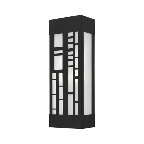 22972-14 Malmo Outdoor 1 E26 Medium Base Light Bulb Socket Outdoor ADA-Compliant Stainless Steel Wall Sconce 6"x17" Textured Black Finish 120V for Garden, Interior, Exterior and Patio