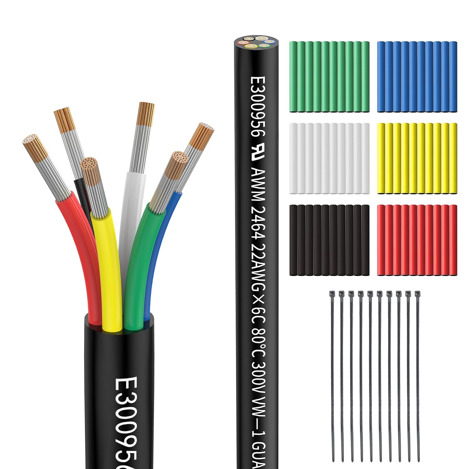 Rgb Solid Core Wire 6 Core RGBW Wire UL2464 DC 5V/12V/24V/300V for Brick Light Fixture and