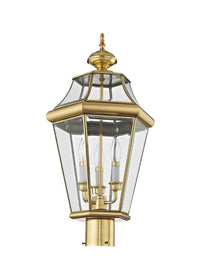 2364-02 Georgetown Candelabra Base Light Bulb Socket Large Outdoor Post Top Lantern 23.25