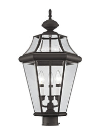 2364-07 Georgetown Candelabra Base Light 3 Bulb Sockets Large Outdoor Post Top Lantern 23.25