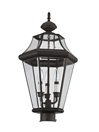 2364-07 Georgetown Candelabra Base Light 3 Bulb Sockets Large Outdoor Post Top Lantern 23.25