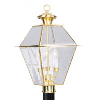 2384-02 Westover Candelabra Base 3 Light Bulb Sockets Large Outdoor Post Top Lantern 12
