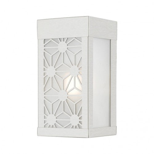 24321-91 Berkeley Outdoor 1 E26 Medium Base Light Bulb Socket Outdoor ADA-Compliant Stainless Steel Wall Sconce 4.5"x8.5" Brush Satin Finish 120V for Garden, Interior, Exterior and Patio