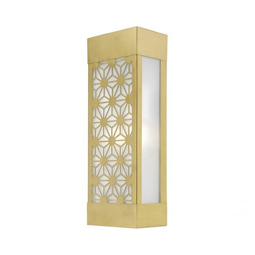 24322-32 Berkeley Outdoor 1 E26 Medium Base Light Bulb Socket Outdoor ADA-Compliant Stainless Steel Wall Sconce 6"x17" Satin Gold Finish 120V for Garden, Interior, Exterior and Patio