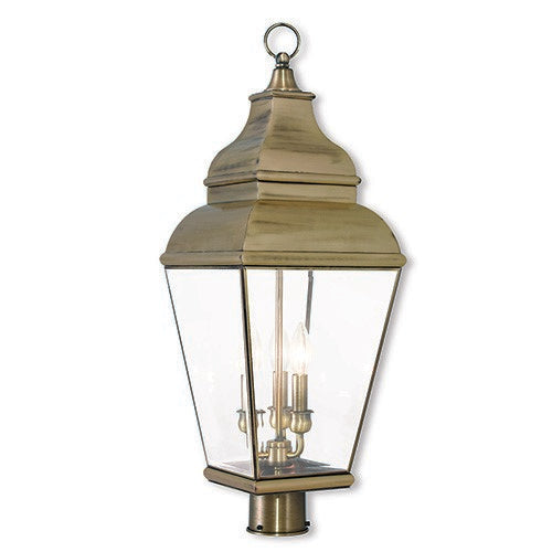 Exeter Base Color Exeter Candelabra Base 3 Light Bulb Sockets Large Outdoor Post Top Lan