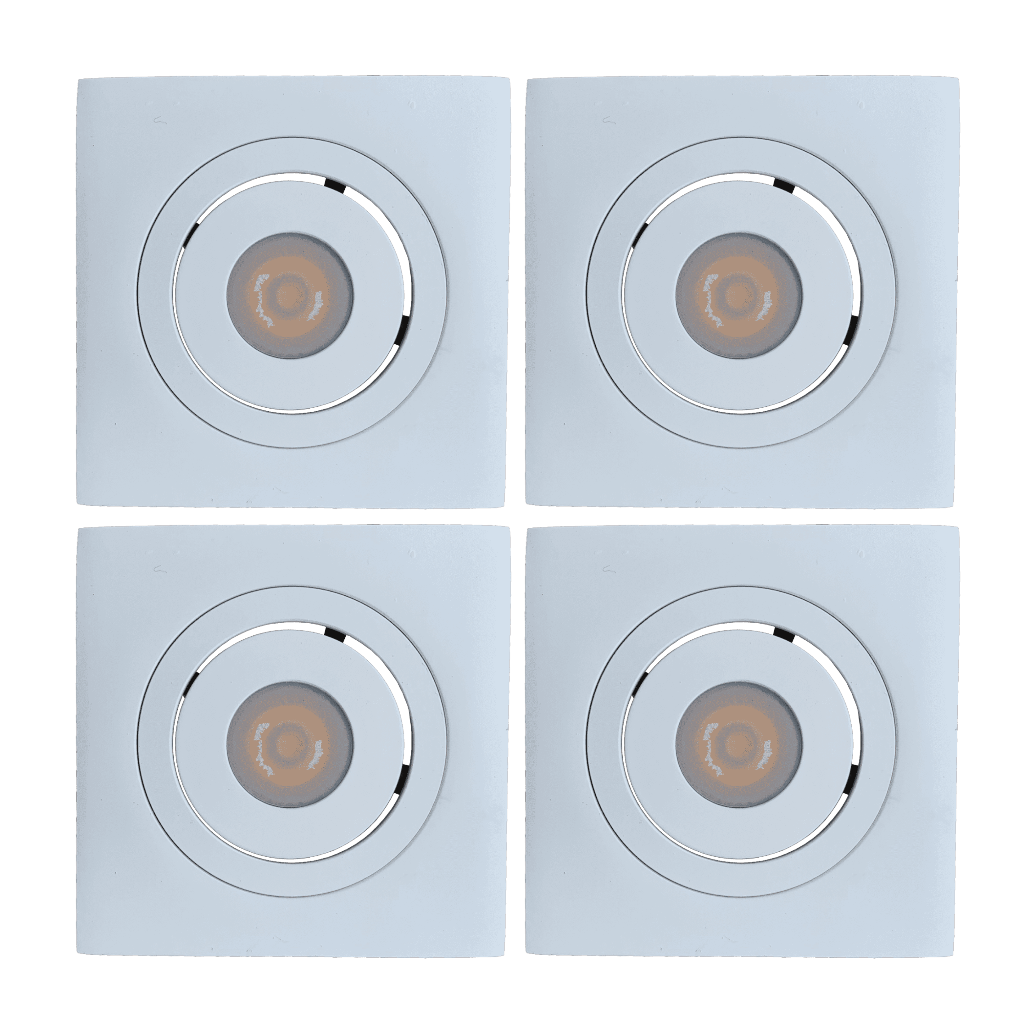 CB06 4x/8x/12x Package Dimmable Recessed Square Cast Aluminum LED Puck Light Cabinet Downlighting 3000K or 5000K