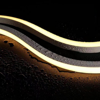 SLN12 Dotless Neon Soft Silicone Vertical Bending LED Strip Light 10x10mm 2.44W/ft DC12V IP68 16.4ft with Screws and Mounting Clips