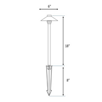 KL303 12V AC/DC Aluminio Bajo voltaje Paisaje Iluminación Pequeño sombrero Seta Camino Luz