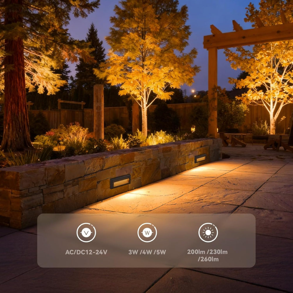 6-Pack of STLA09 Low Voltage Step Lights | Outdoor Deck Lights