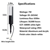 ALPL01 4-Pack 7W LED Line Voltage Bollard Landscape Light | High Voltage Path Light Waterproof