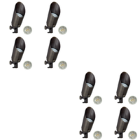 Outdoor Landscape Lighting LED 12V Low Voltage SPB11 4x/8x/12x Package 12V Low Voltage Small Directional Bullet Light Outdoor Landscape Brass Spotlight With 2.5W 3000K Bulb Natural Brass 8 Pack