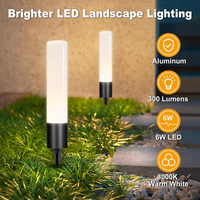 ALP55 Low Voltage Landscape Lighting Pathway Lights Package, 6W 300LM Landscape Lights 3000K Warm, IP65 Waterproof, Aluminum Outdoor Landscape Path Lights
