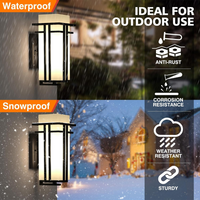 CPLA06 Outdoor Aluminum Wall Mounted Lantern Pendant Light for Garage Porch Patio E26 Socket Line Voltage 120V AC IP65 Waterproof