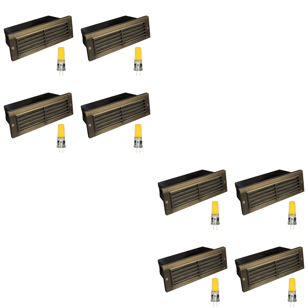 STB03 Louver Brick Waterproof Outdoor Brass Step Light