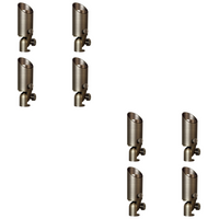 Outdoor Landscape Lighting LED 12V Low Voltage SPB08 4x/8x/12x Package 5W 3000K Warm White Integrated LED Spotlight Low Voltage Small Directional Bullet Light Outdoor Landscape 8 Pack Natural Brass