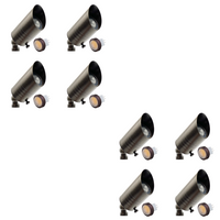 SPBP03 Rein Brown Brass MR8 Spot Light 4x/8x/12x 12V MR8 2.5W Dimmable 27000K Package Low Voltage Outdoor Lighting