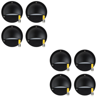 Outdoor Landscape Lighting LED 12V Low Voltage STA09 4x/8x/12x Package LED Round Aluminum Deck Light Surface Mount 12V Low Voltage Landscape Lighting with 3W 3000K Bulbs