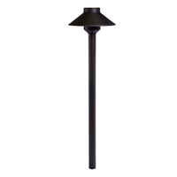 Outdoor Landscape Lighting LED 12V Low Voltage JT-LV-140 Solid Cast Brass Hat Path Light - 12V Low Voltage Landscape Lighting Dark Brass