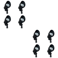 Outdoor Landscape Lighting LED 12V Low Voltage CD45 4x/8x/12x Package Black 3000K Warm White Integrated LED 12V Low Voltage Directional Up Light Outdoor Aluminum Spotlight 8 Pack
