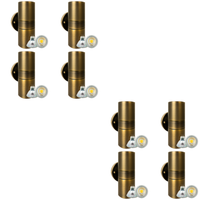 SCB05 4x/8x/12x Package LED Cylinder Up Down Light 2 Directional Brass Sconce Lighting with 12V Low Voltage 5W 3000K Bulb