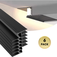 AC18 Suspended Ceiling Z-Type Aluminum Channel with 3.3FT/1M For Max Inner 13.8mm Width LED Strip Lights Pack of 6/10