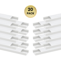 AC06 U-Shaped Silver or White Rectangular Aluminum Channel 3.3FT/1M For Max 12mm LED Strip Lights Pack of 10 or 20