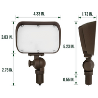 FLAA11 Integrated LED 7W and 12W Aluminum Flood Light with Adjustable Knuckle Mount Low Voltage Outdoor Lighting IP65