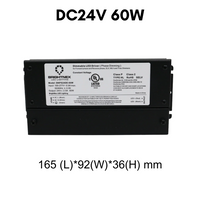 TSDC01 12V/24V DC Low Voltage Dimmable Transformers UL Listed LED Driver Outdoor Rated